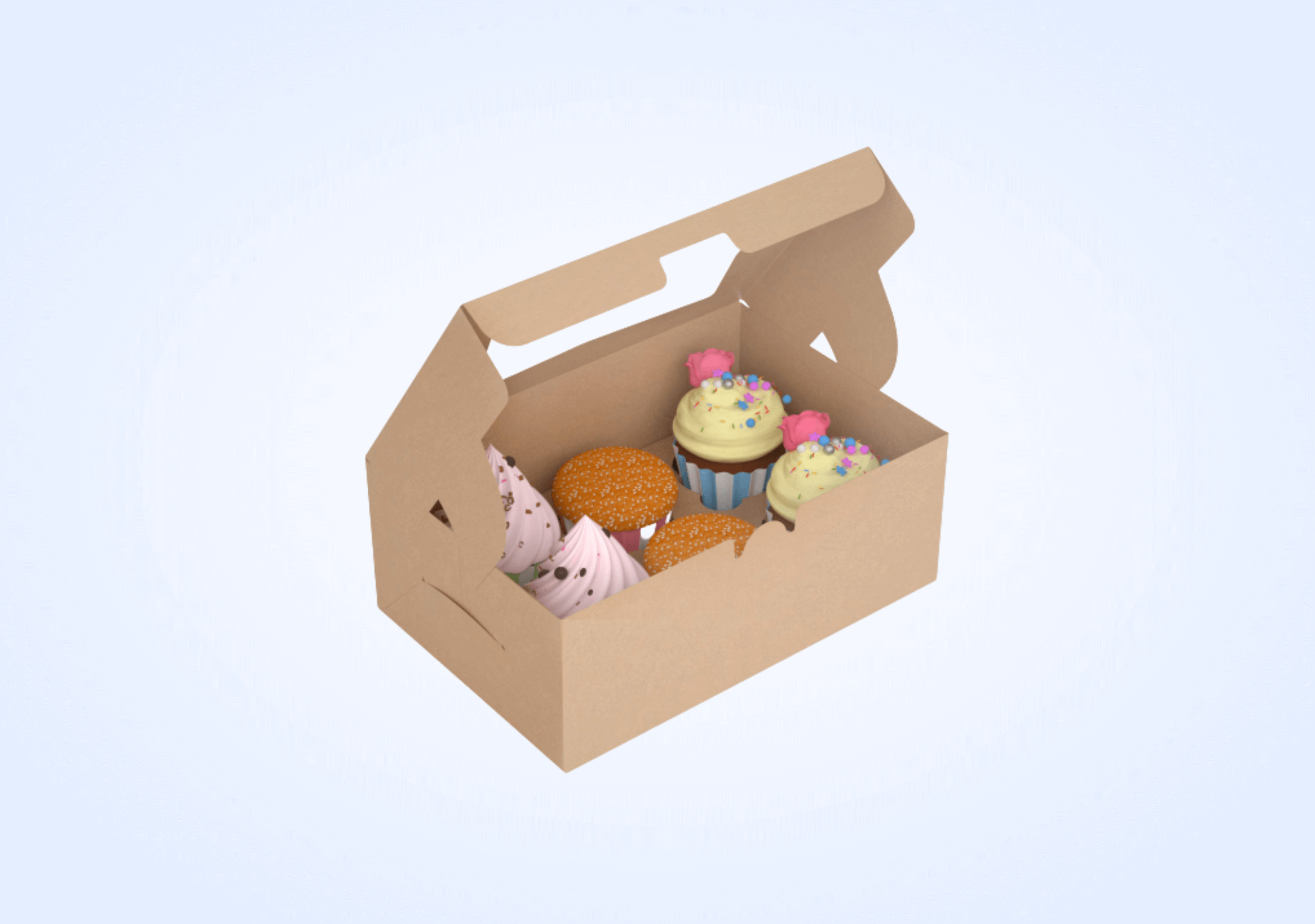 Custom Kraft Cake Boxes Silver Edge Packaging