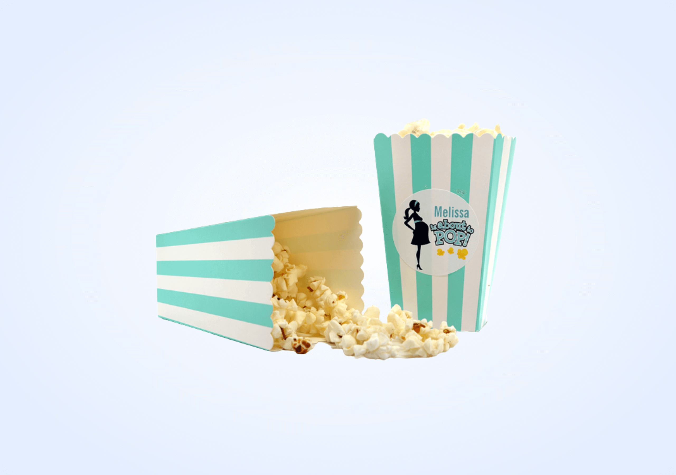 Custom Popcorn Boxes in Bulk Silver Edge Packaging
