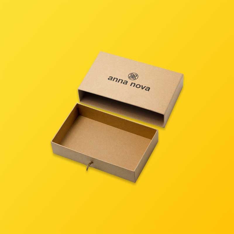 Sliding Kraft Paper Drawer Boxes & Custom Slide Drawer
